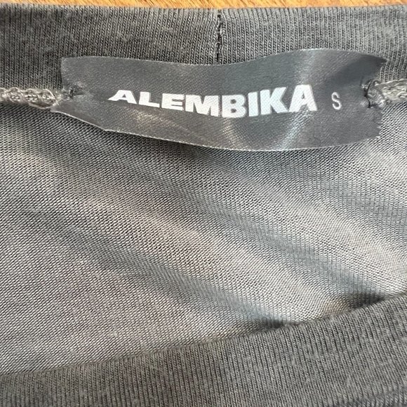 Alembika Top Womens Small Gray Colorblock Oversized Slouchy Tunic 3/4 Sleeve - Picture 11 of 12